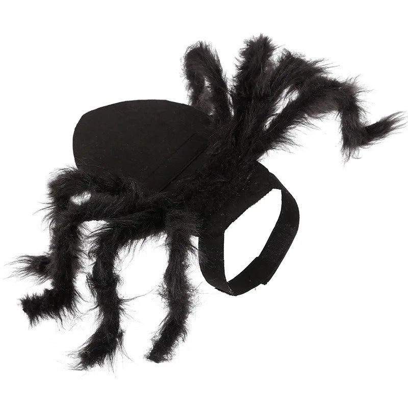 Spider Halloween Costume for Dog or Cat - Furry Black Spider