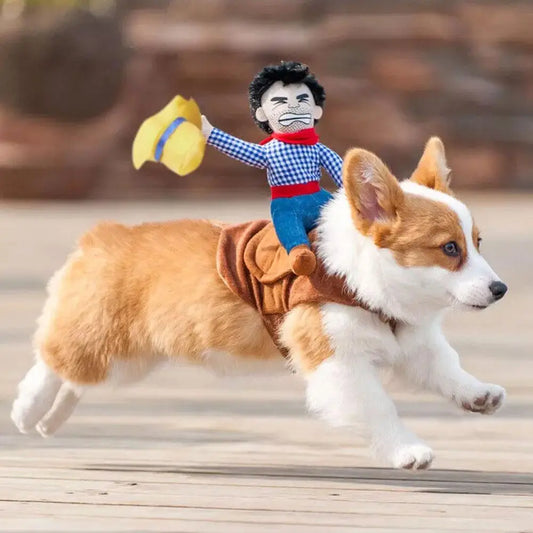 Crazy Cowboy Halloween Costume for Dog or Cat