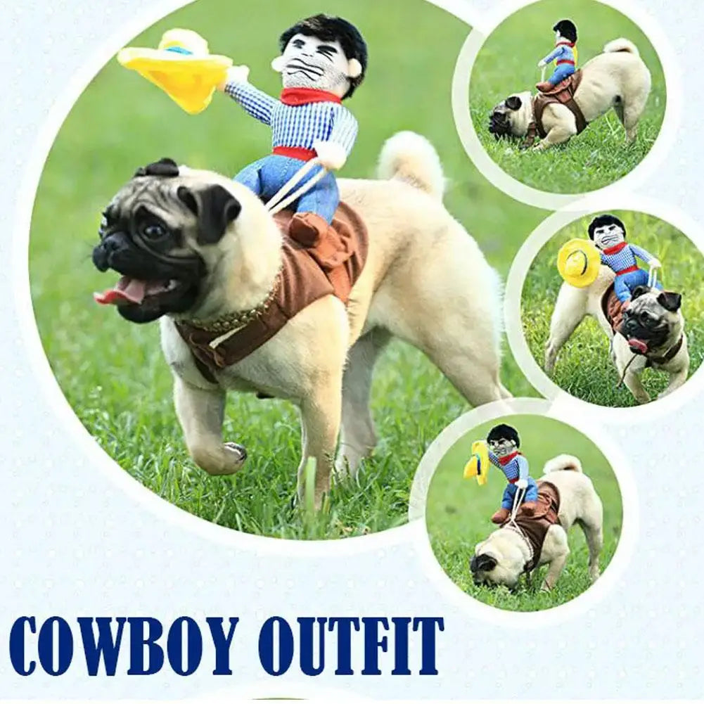 Crazy Cowboy Halloween Costume for Dog or Cat