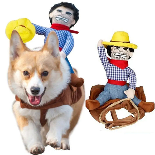 Crazy Cowboy Halloween Costume for Dog or Cat