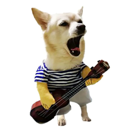 Rockstar Guitar Playing Halloween Costume for Dog or Cat