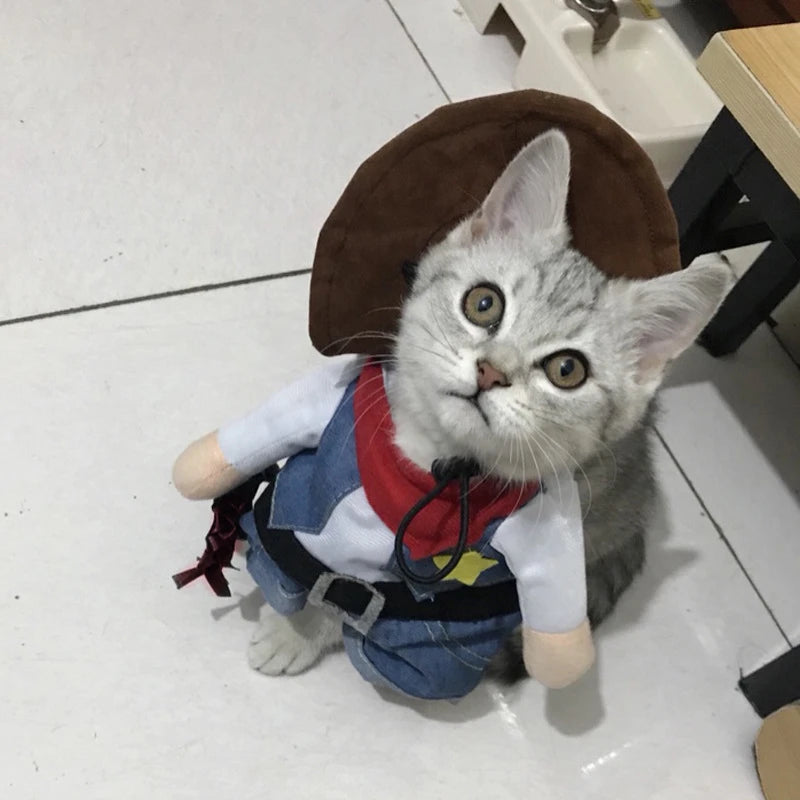 Wild West Cowboy Costume for Dog or Cat - Halloween Costume