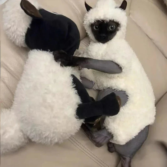 Lamb Costume for Cat or Dog - Halloween Costume