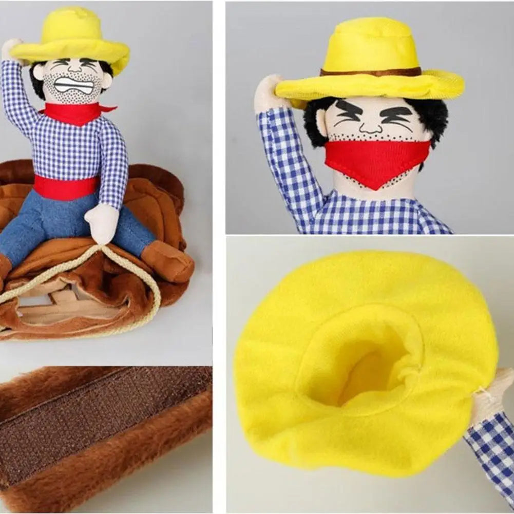 Crazy Cowboy Halloween Costume for Dog or Cat
