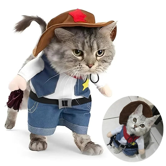 Wild West Cowboy Costume for Dog or Cat - Halloween Costume