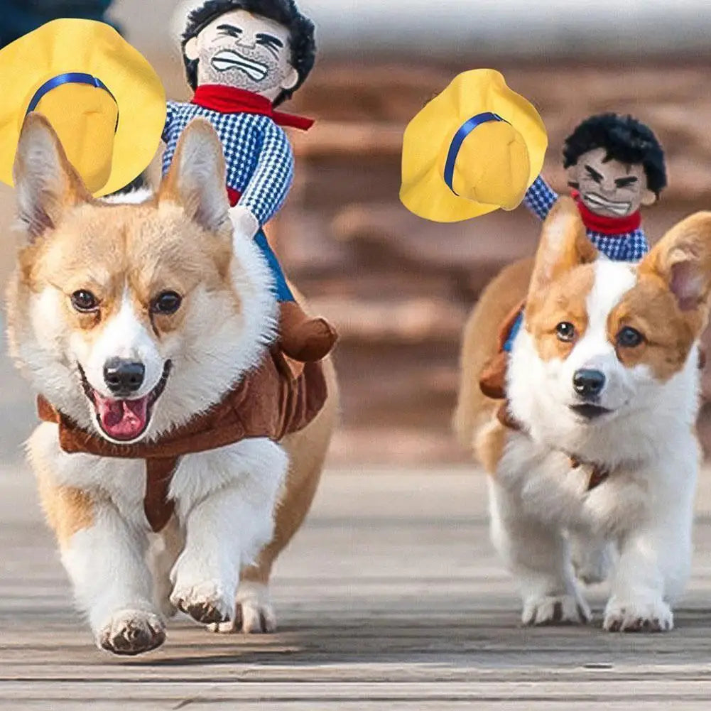 Crazy Cowboy Halloween Costume for Dog or Cat