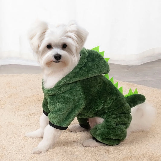 Dinosaur Costume for Dogs or Cats - Warm Fleece