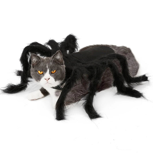Spider Halloween Costume for Dog or Cat - Furry Black Spider