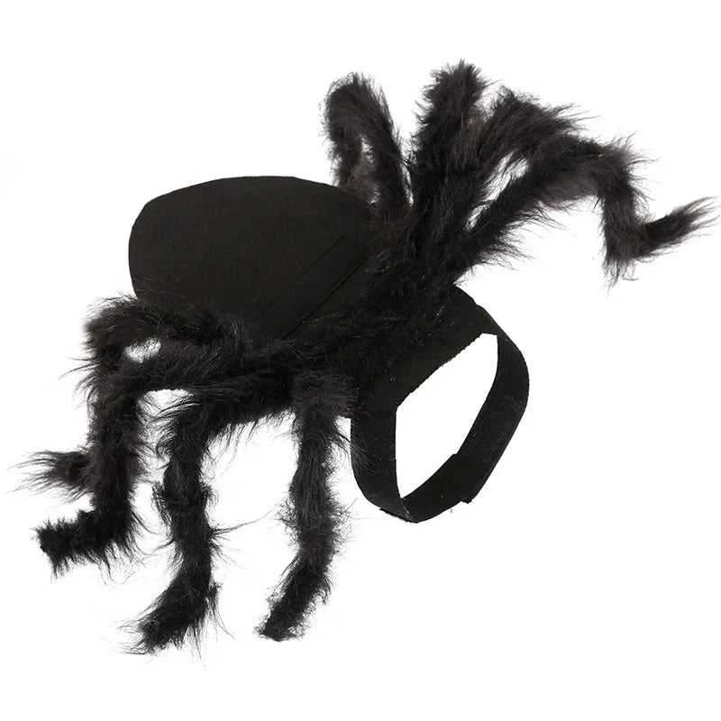 Spider Halloween Costume for Dog or Cat - Furry Black Spider
