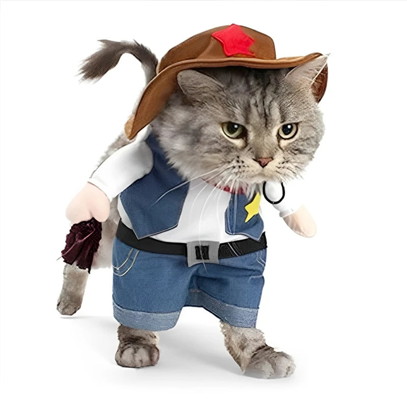 Wild West Cowboy Costume for Dog or Cat - Halloween Costume